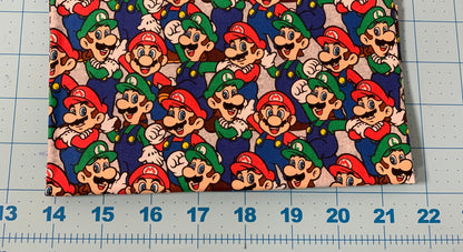 Last cut -  half yard - Springs Creative - Nintendo - Mario & Luigi Packed