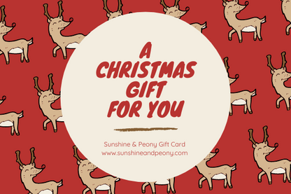 Sunshine & Peony Christmas Gift card