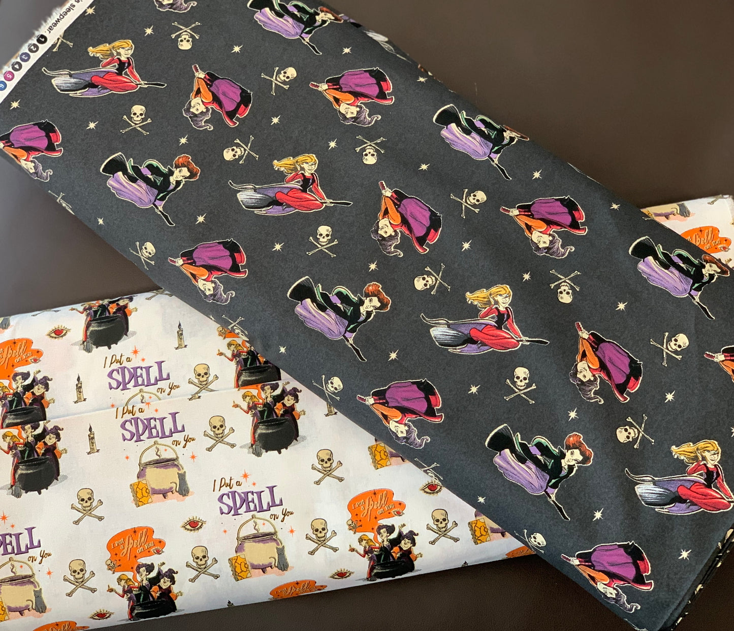 Back in stock - Disney - Hocus Pocus - Witches on Brooms - Cotton - Priced per half metre