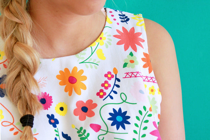 Last cut from bolt - Approx 15" x Width of fabric - Art Gallery Fabrics - Fiesta Fun line by Dana Willard Mexican Dress Morning