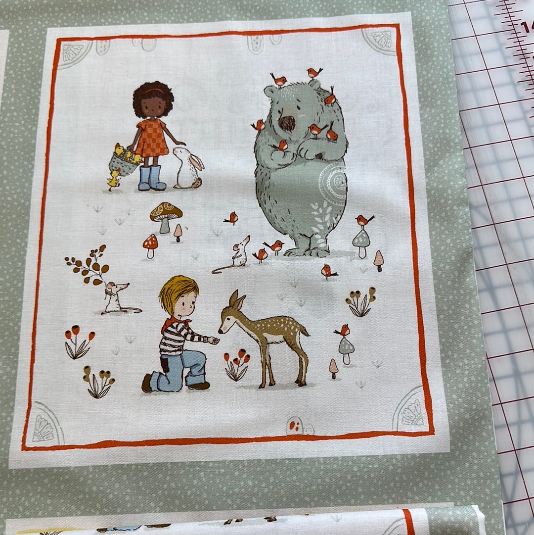 Panel - Michael Miller Fabrics  - Friendship - Multi - Sew Seeds of Love by Lisa Glanz Collection