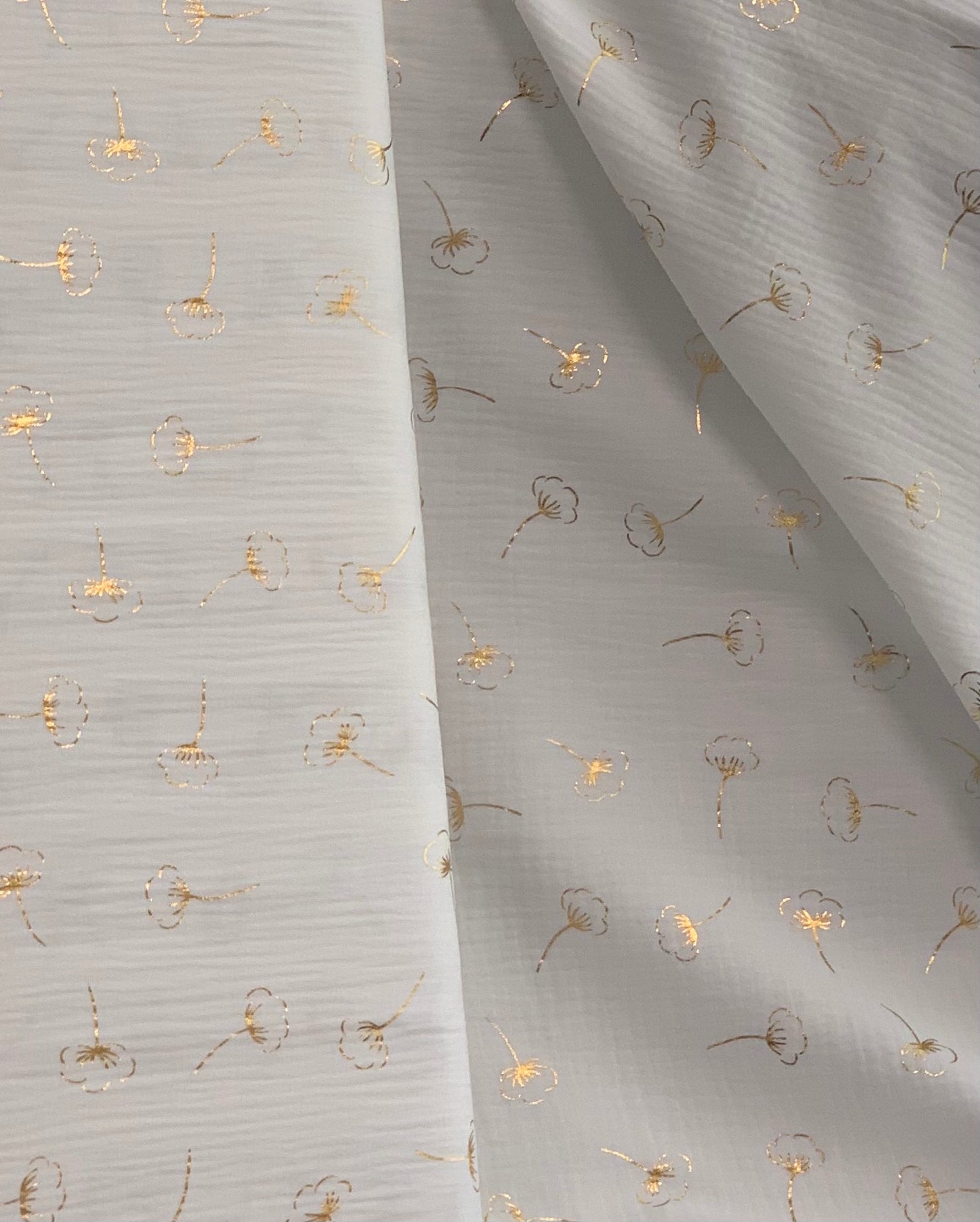 Katia - Mousseline Gold Collection   - Double Gauze - Gold Cotton Flower Metallic - Autumn Winter 2021 Collection