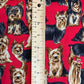 Timeless Treasures - Purebred Pups Collection - Yorkshire Terrier on Red