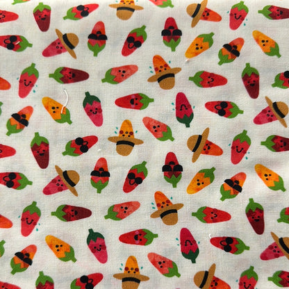 Back in stock - Chili Smiles - Farm to Table - Peppers - by Ann Kelle Designs for Robert Kaufman