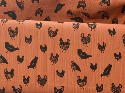 Dashwood Studio - Oiseaux nicheurs - Mélange lin et coton - Sarcelle et crème