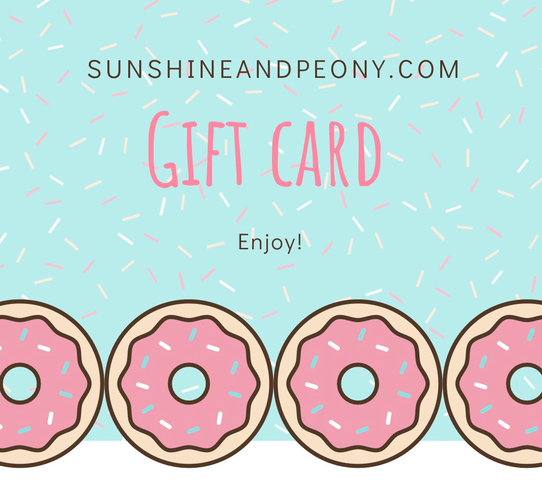 Sunshine & Peony Gift card