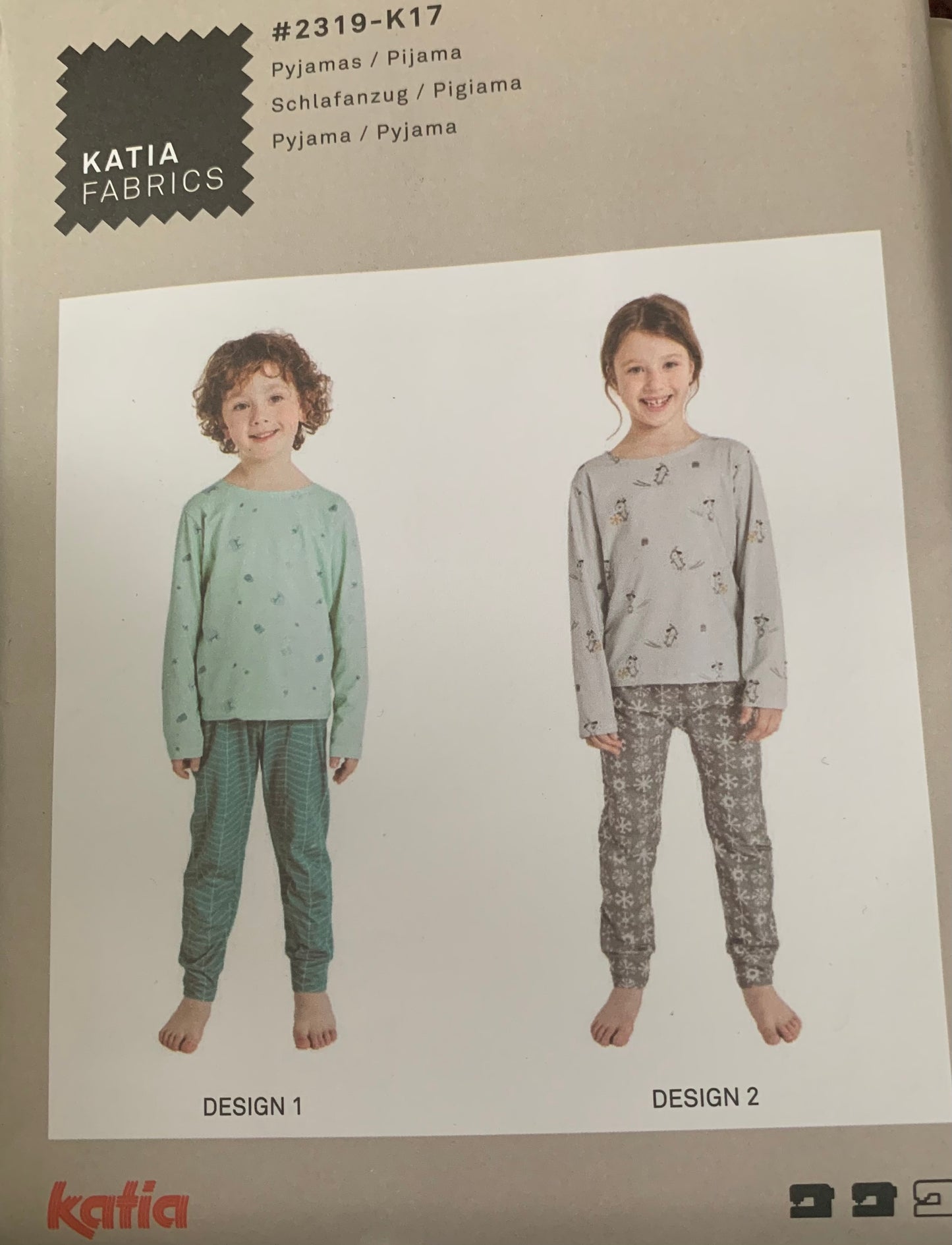 Katia Pattern - Pyjamas - 2 Designs -  Printed Pattern
