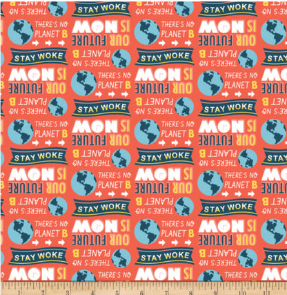 Tissus Camelot - Stay Woke - Plus forts ensemble - Rouge