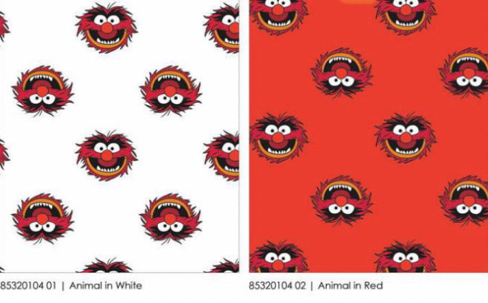 Tissus Camelot - Disney's The Muppets - Animal - Blanc