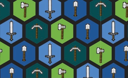 Last cut from bolt approx 13.5" x width of fabric - Springs Creative - Minecraft - Tools