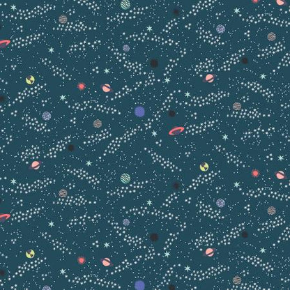 Across The Universe - Rogue Planets - Cotton + Steel - Teal