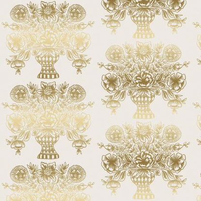 Rifle Paper Co.  For Cotton + Steel  - Meadow - Gold Metallic