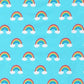 Robert Kaufman - Happy Little Unicorns Collection  - Rainbows on Blue