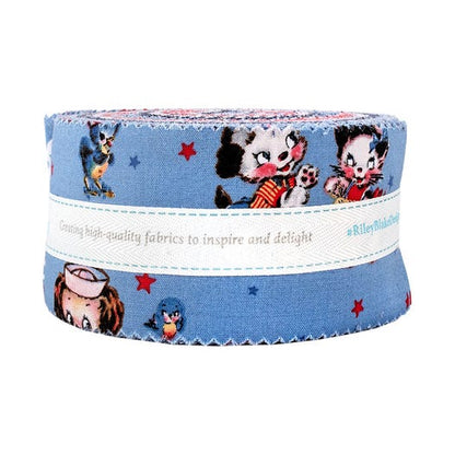 Riley Blake - Set Sail America - part of the Cottage Mama Collection - 2.5 inch strips, 40pcs - Jelly Roll