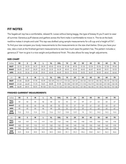 Friday Pattern Co. - The Sagebrush Top Printed Pattern